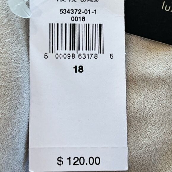 Banana Republic Factory Women’s Pants Size 18 Vegan Suede Straight Stone NWT - Picture 13 of 16